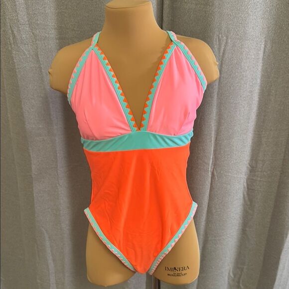 POPVIL women’s Colorful One Piece Swimsuit - Picture 9 of 9